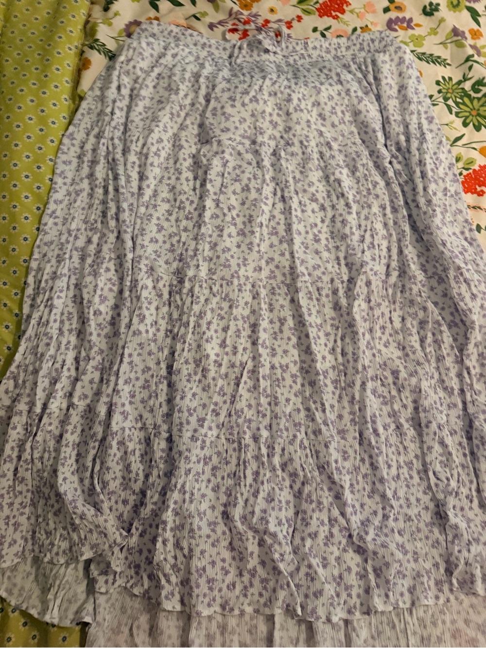 torrid Lavender Floral Tiered Maxi Skirt